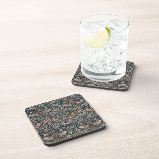 Vintage William Morris Strawberry Thief Coaster (Right Side)