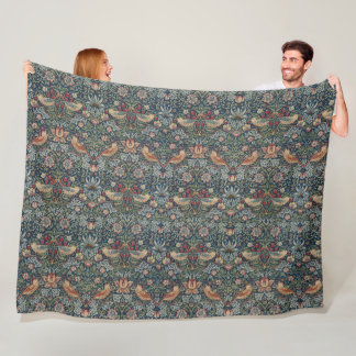 Vintage William Morris Strawberry Thief Fleece Blanket