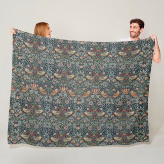 Vintage William Morris Strawberry Thief Fleece Blanket