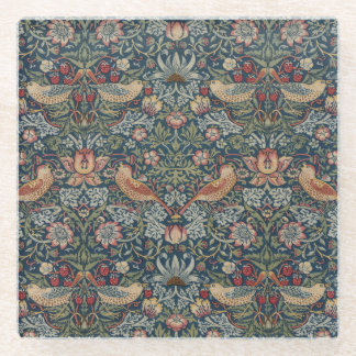 Vintage William Morris Strawberry Thief Glass Coaster