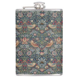 Vintage William Morris Strawberry Thief Hip Flask
