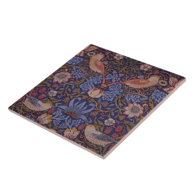 Vintage William Morris Strawberry Thief   Tile (Side)