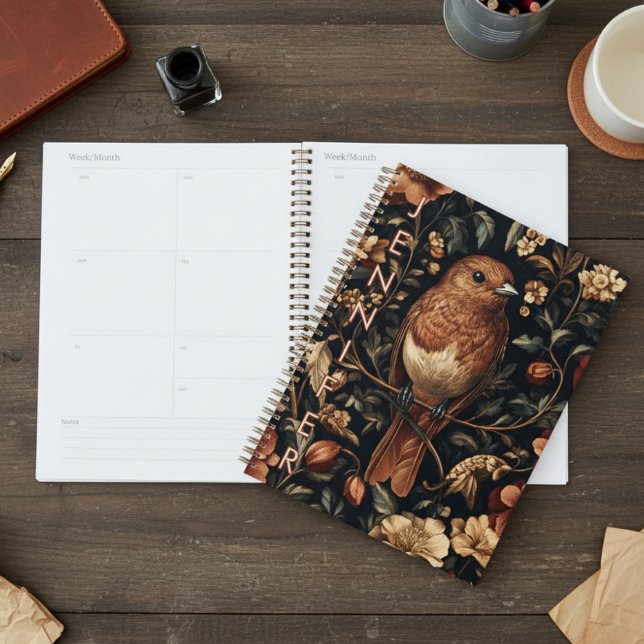 Vintage William Morris Style Bird Vines Planner (Creator Uploaded)