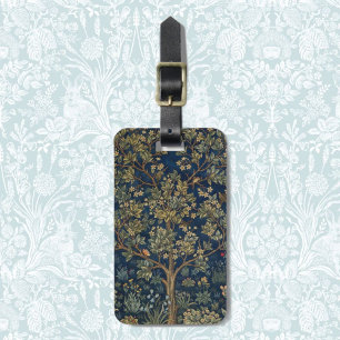 Vintage William Morris–Tree of Life Luggage Tag