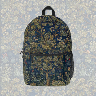 Vintage William Morris–Tree of Life Printed Backpack