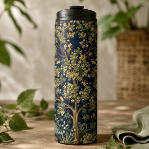 Vintage William Morris–Tree of Life Thermal Tumbler