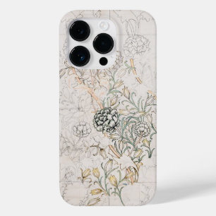 Vintage William Morris Tulip Pastel Floral Sketch Case-Mate iPhone 14 Pro Case