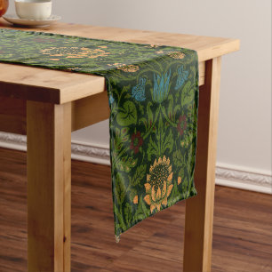 Vintage William Morris Violet and Columbine Long Table Runner