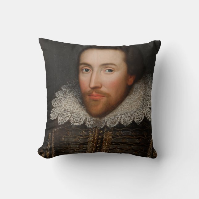 Vintage William Shakespeare Portrait Cushion (Front)