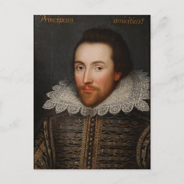 Vintage William Shakespeare Portrait Postcard (Front)