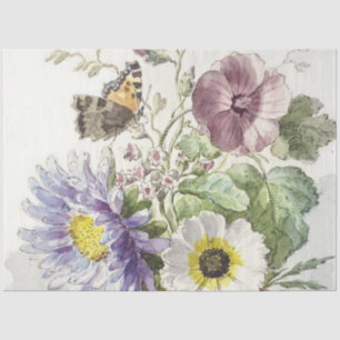 Vintage William van Leen Floral Butterfly Art Tissue Paper