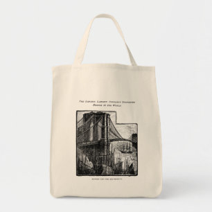 Vintage Williamsburg Brooklyn Bridge New York City Tote Bag