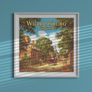 Vintage Williamsburg Virginia Poster