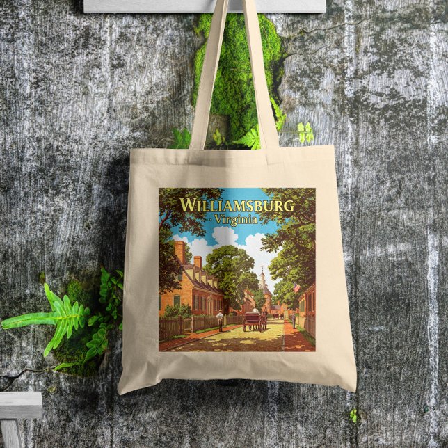 Vintage Williamsburg Virginia Tote Bag (Creator Uploaded)