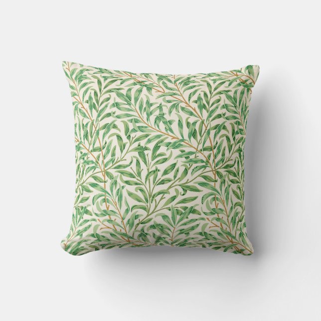 Vintage Willow Bough Ornament Illustration Cushion (Front)