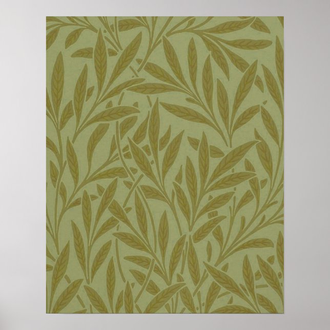 Vintage Willow William Morris Wallpaper Design Poster (Front)