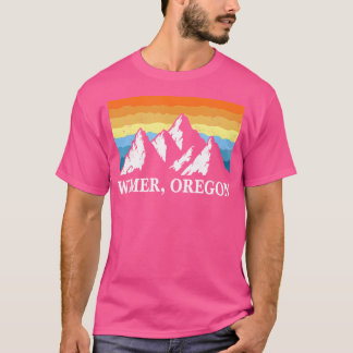 Vintage Wimer Oregon Mountain Hiking Souvenir Prin T-Shirt
