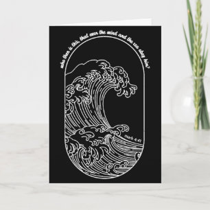 Vintage Wind And Waves Obey Christian Jesus Japane Card