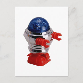 Vintage Wind-up Robot Postcard