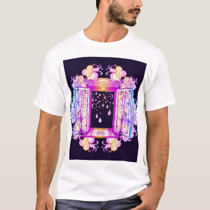 Vintage window, floral ornament: colourful. T-Shirt
