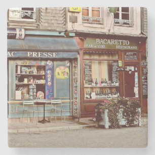 Vintage wine bar & restaurant in France, Normandy Stone Coaster