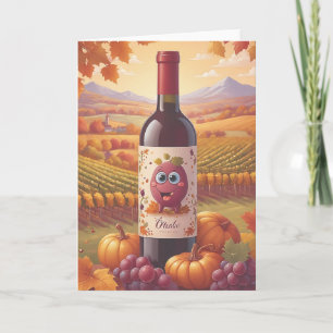 Vintage Wine Barrel Celebration Card