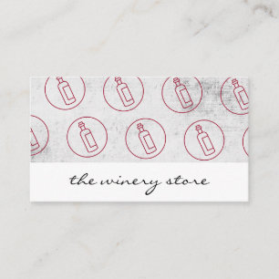 Vintage Wine Bottle Pattern Business Card