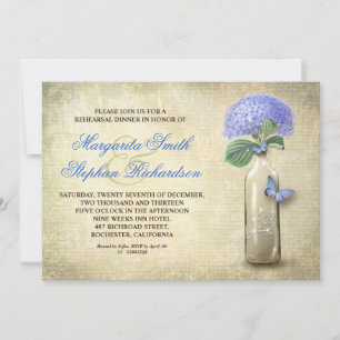 vintage wine bottle rehearsal dinner invite