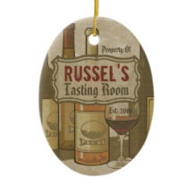 Vintage Wine Bottles Personalised Ornament