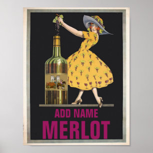 Vintage Wine ,edit text Poster
