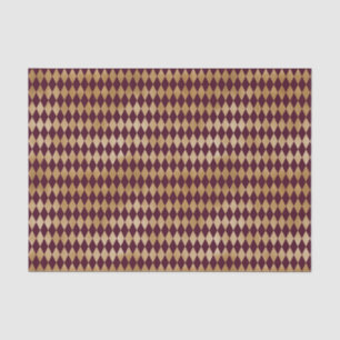 Vintage Wine Harlequin Tissue Paper