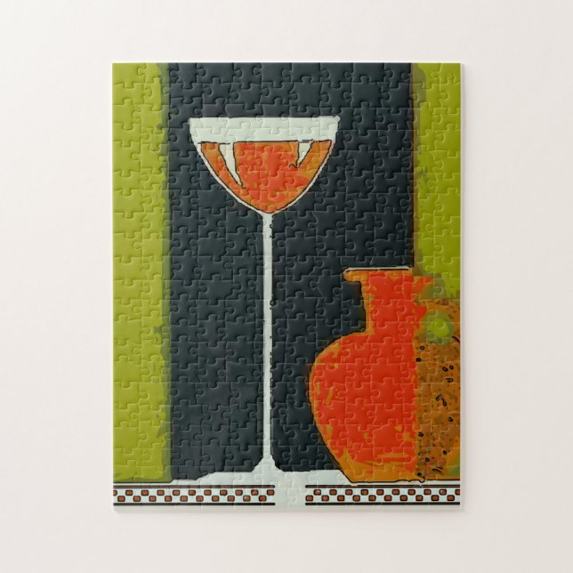 Vintage Wine Still Life  Posters Jigsaw Puzzle (Vertical)