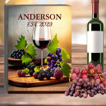 Vintage Wine with Fruit  Wooden Box Sign<br><div class="desc">Are you a wine enthusiast seeking to add a touch of vintage charm to your space? Look no further! This personalised wooden box sign featuring a classic graphic of a wine glass with grapes is the ideal addition to your home,  bar,  or restaurant.</div>
