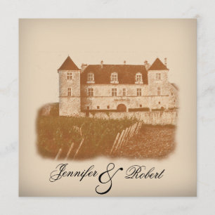 Vintage Winery Wedding Invitation
