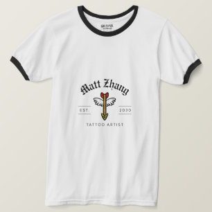 Vintage Winged Arrow Tattoo Artist Logo - Matt Zha T-Shirt