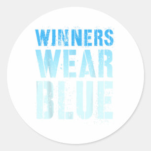 Vintage Winners Wear Blue Competition War Game Mat Classic Round Sticker