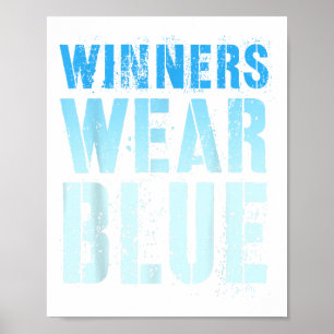Vintage Winners Wear Blue Tournament War Game Summ Poster