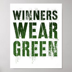 Vintage Winners Wear Green Summer Camp Team War Ga Poster
