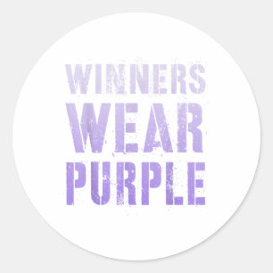 Vintage Winners Wear Purple Go Summer Camp Team Wa Classic Round Sticker