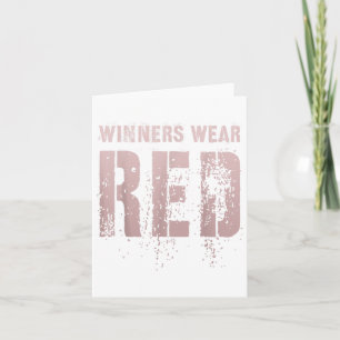 Vintage Winners Wear Red Summer Camp Team Colour W Card