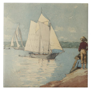 Vintage Winslow Homer Clear Sailing Tile