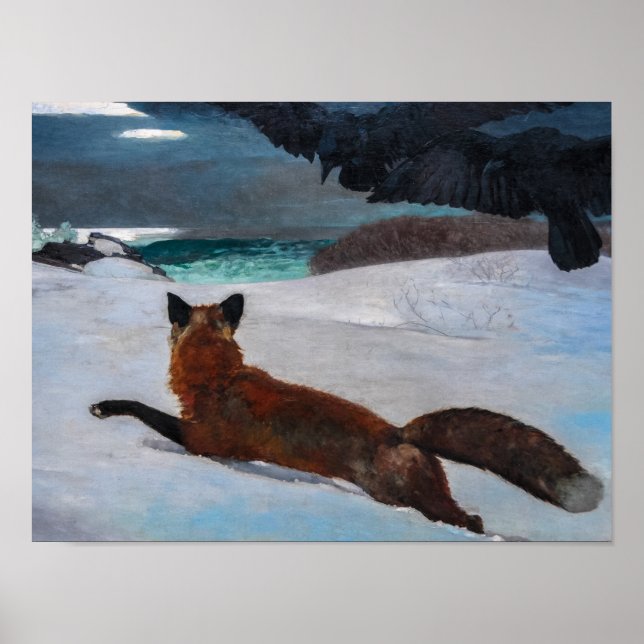 Vintage Winslow Homer Fox Hunt Poster (Front)