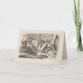 Vintage Winslow Homer Gathering Evergreens  Card