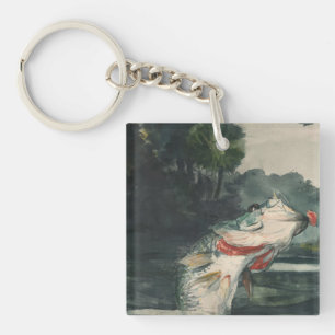 Vintage Winslow Homer Life-Size Black Bass Key Ring