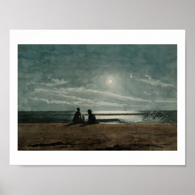 Vintage Winslow Homer Moonlight Poster (Front)