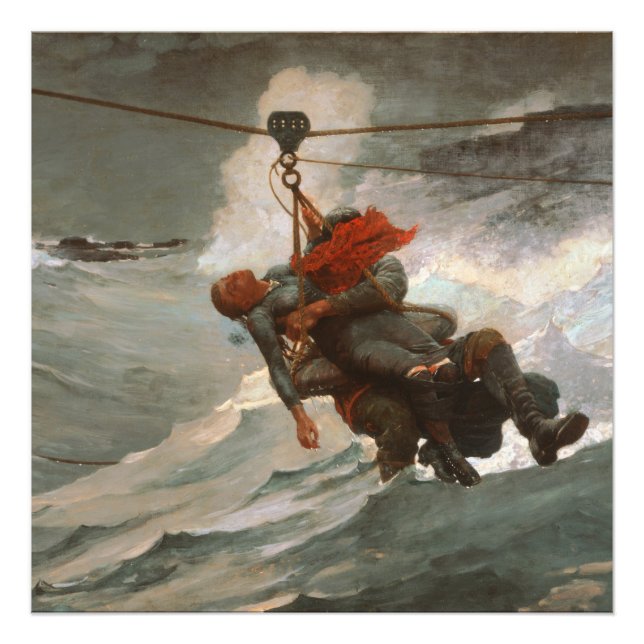 Vintage Winslow Homer The Life Line Photo Print (Front)