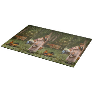 Vintage Winslow homer The Milk Maid Cutting Board
