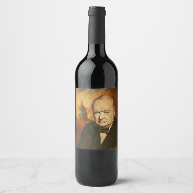 Vintage Winston Churchill Wine Label (Front)