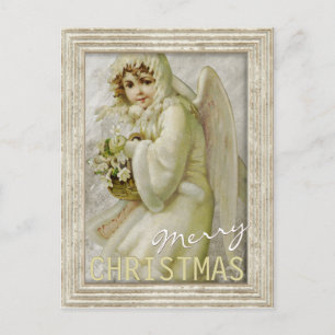Vintage winter angel CC0616 Christmas Postcard