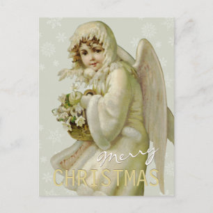 Vintage winter angel CC0621 Christmas Postcard